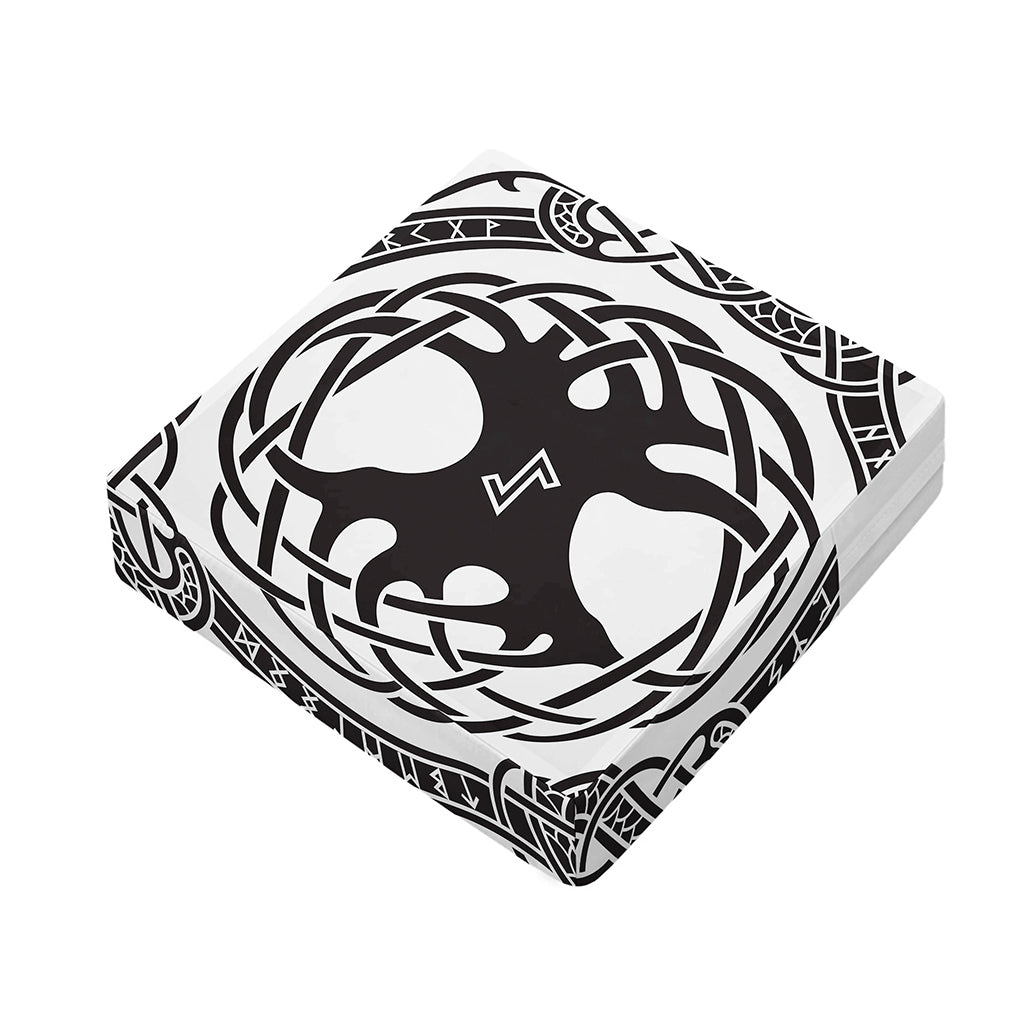 Scandinavian Yggdrasil Print Outdoor Seat Cushion Cover