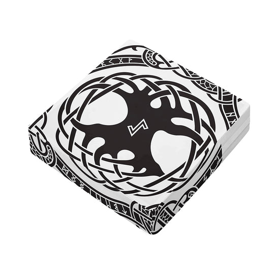 Scandinavian Yggdrasil Print Outdoor Seat Cushion Cover
