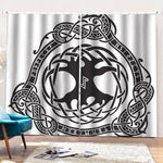 Scandinavian Yggdrasil Print Pencil Pleat Curtains