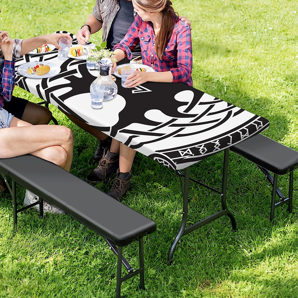 Scandinavian Yggdrasil Print Picnic Table Cover