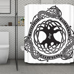 Scandinavian Yggdrasil Print Polyester Shower Curtain