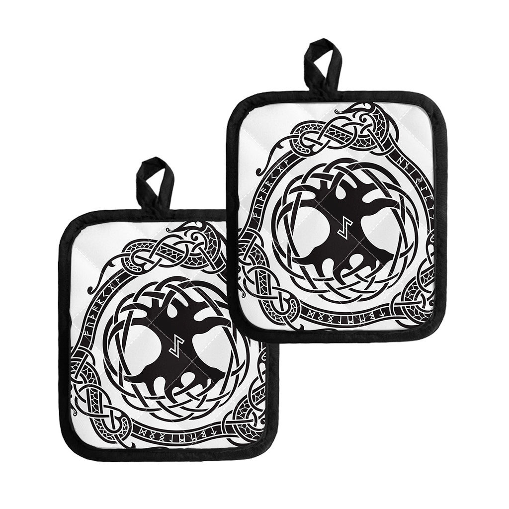 Scandinavian Yggdrasil Print Pot Holders