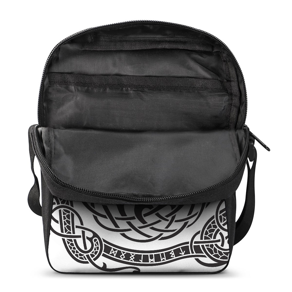 Scandinavian Yggdrasil Print Rectangular Crossbody Bag