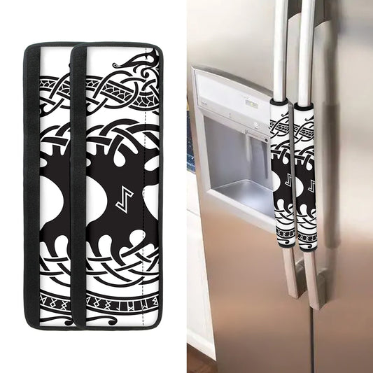 Scandinavian Yggdrasil Print Refrigerator Handle Covers