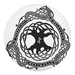 Scandinavian Yggdrasil Print Round Blanket