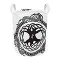 Scandinavian Yggdrasil Print Round Laundry Basket