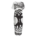 Scandinavian Yggdrasil Print Short Sleeve Long Nightdress