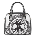 Scandinavian Yggdrasil Print Shoulder Handbag