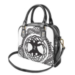 Scandinavian Yggdrasil Print Shoulder Handbag