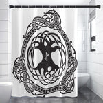 Scandinavian Yggdrasil Print Shower Curtain