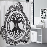 Scandinavian Yggdrasil Print Shower Curtain