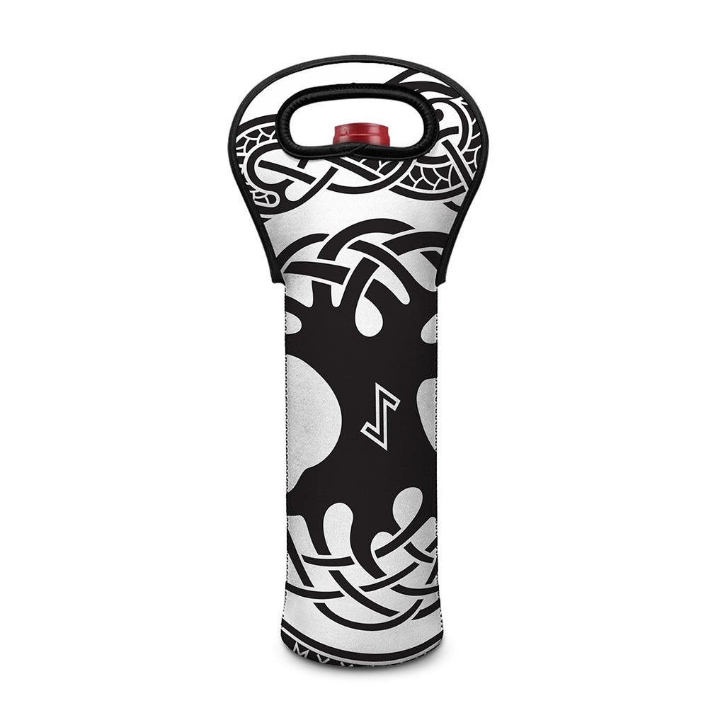 Scandinavian Yggdrasil Print Single Neoprene Wine Tote
