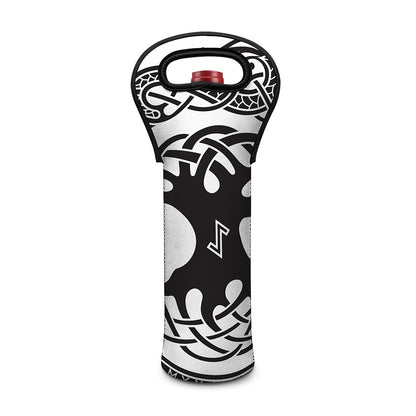 Scandinavian Yggdrasil Print Single Neoprene Wine Tote