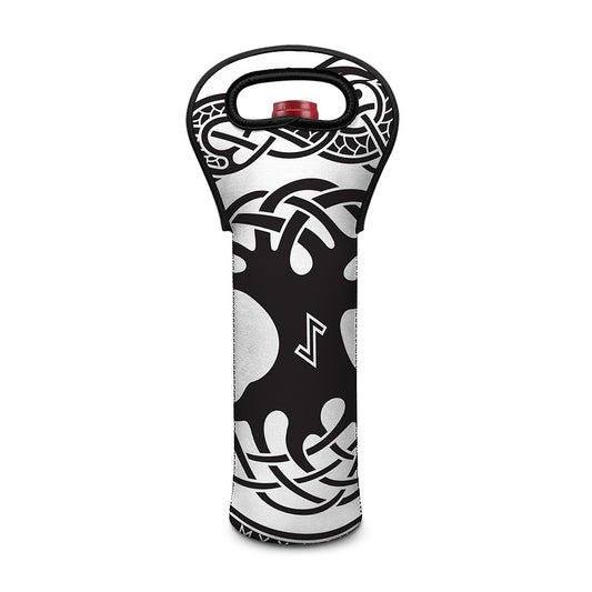 Scandinavian Yggdrasil Print Single Neoprene Wine Tote