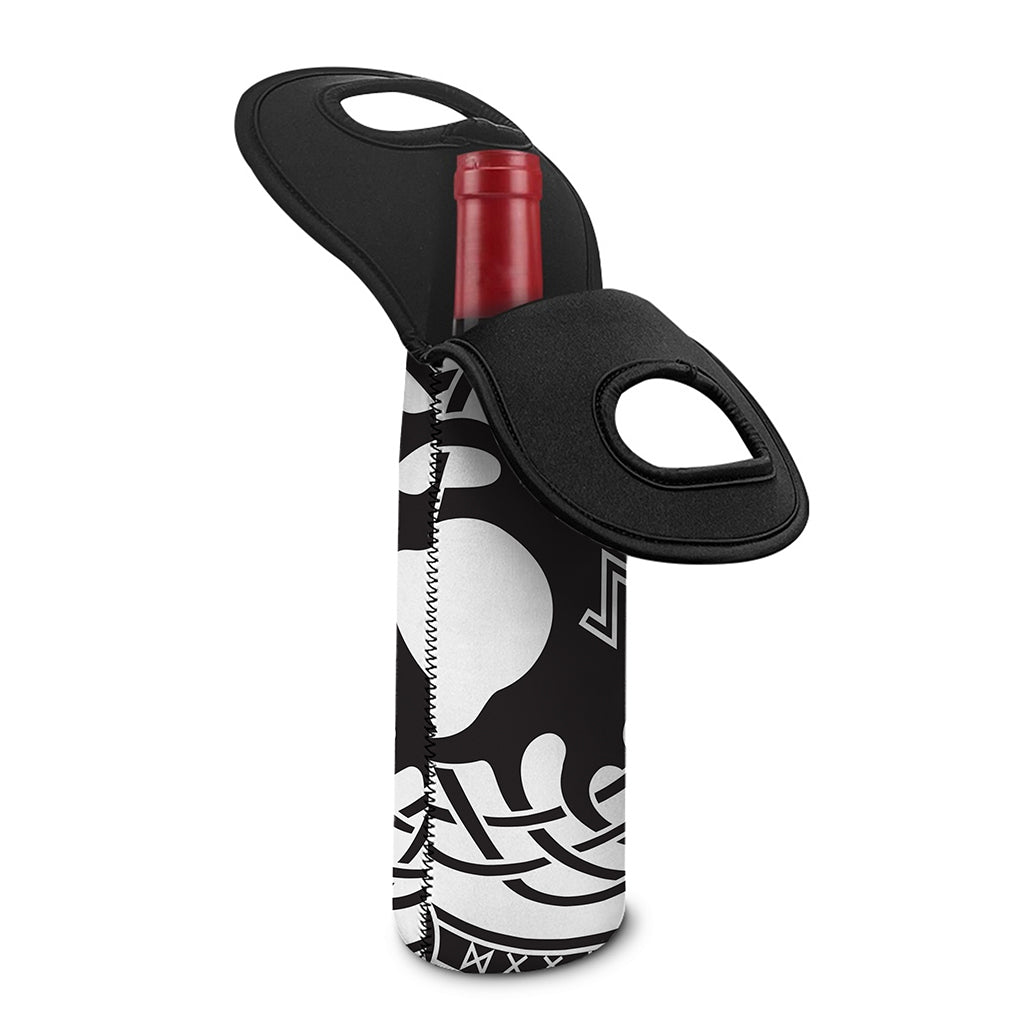 Scandinavian Yggdrasil Print Single Neoprene Wine Tote