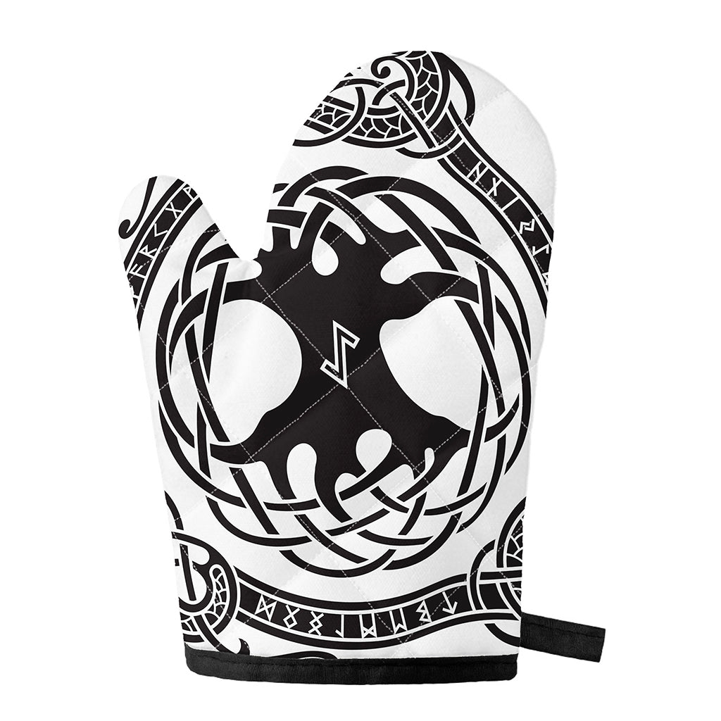 Scandinavian Yggdrasil Print Single Oven Mitt