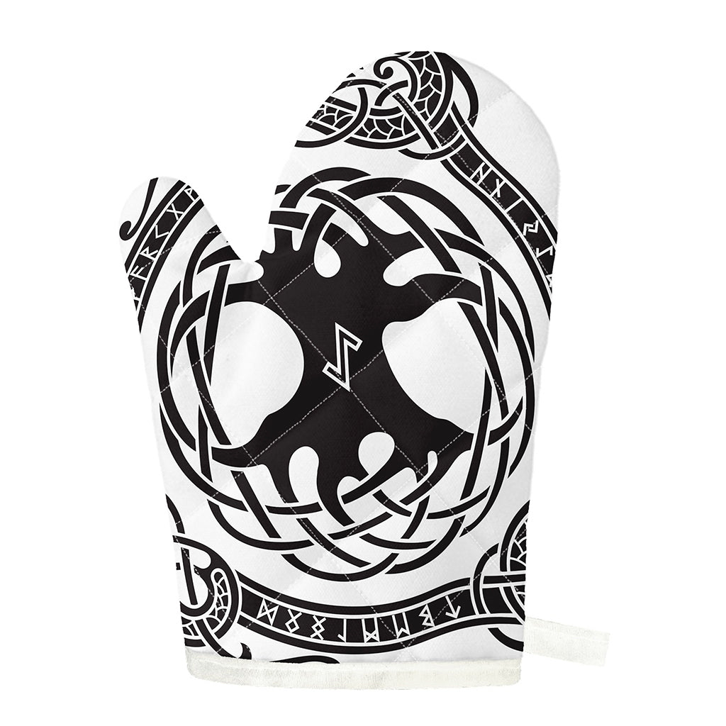 Scandinavian Yggdrasil Print Single Oven Mitt