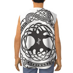 Scandinavian Yggdrasil Print Sleeveless Baseball Jersey