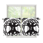 Scandinavian Yggdrasil Print Tier Curtains