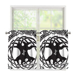 Scandinavian Yggdrasil Print Tier Curtains