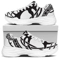 Scandinavian Yggdrasil Print White Chunky Shoes
