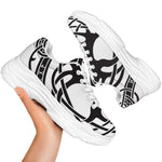 Scandinavian Yggdrasil Print White Chunky Shoes