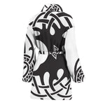 Scandinavian Yggdrasil Print Women's Bathrobe