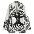Scandinavian Yggdrasil Print Women's Cotton Blazer