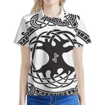 Scandinavian Yggdrasil Print Women's Polo Shirt