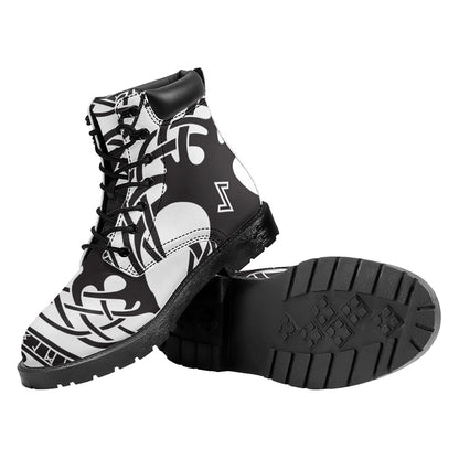 Scandinavian Yggdrasil Print Work Boots
