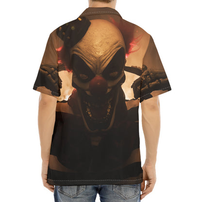 Scary Clown Print Aloha Shirt
