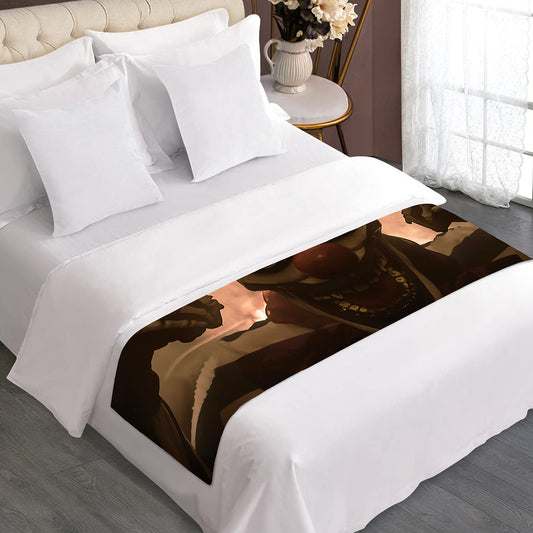 Scary Clown Print Bed Runner