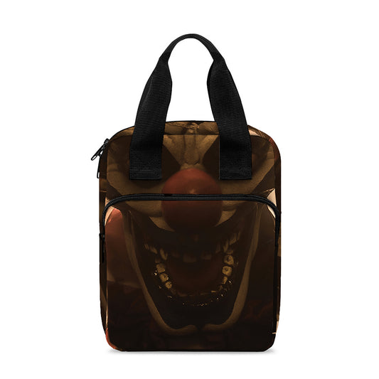 Scary Clown Print Bible Tote Bag