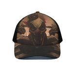 Scary Clown Print Black Mesh Trucker Cap