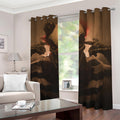 Scary Clown Print Dimout Grommet Curtains