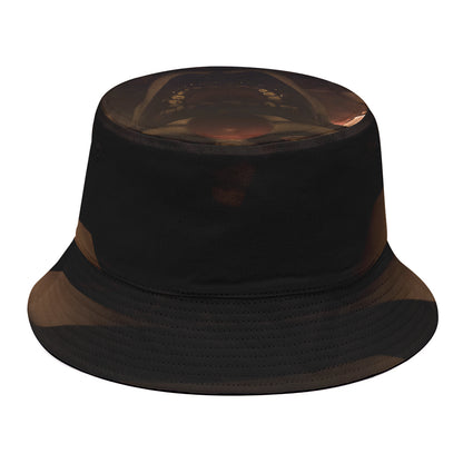 Scary Clown Print Bucket Hat