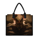 Scary Clown Print Canvas Tote Bag