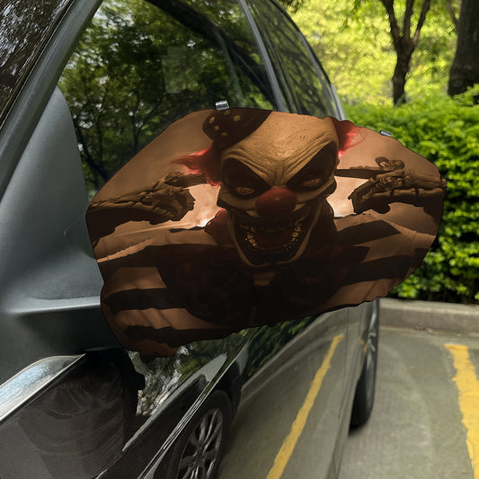 Scary Clown Print Car Side Mirror Covers