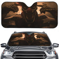Scary Clown Print Car Windshield Sun Shade