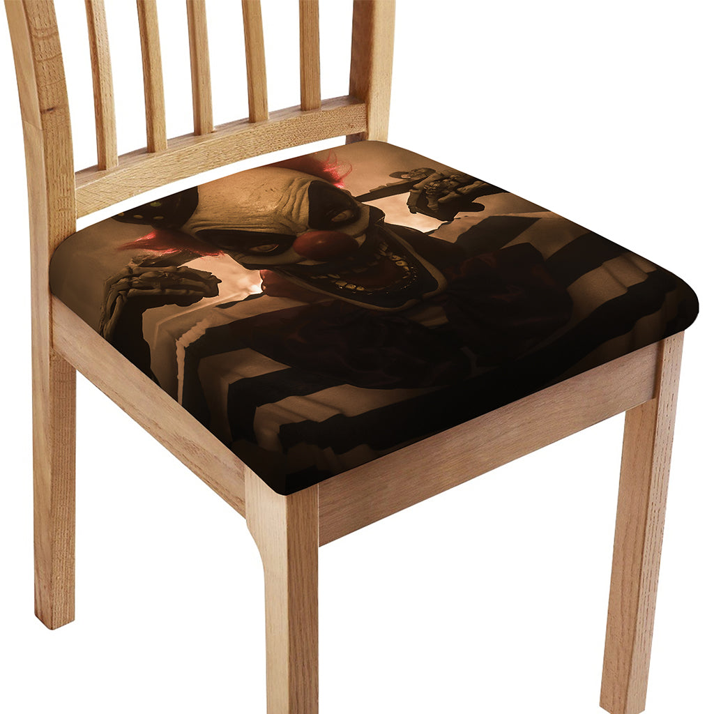 Scary Clown Print Chair Cushion Cover