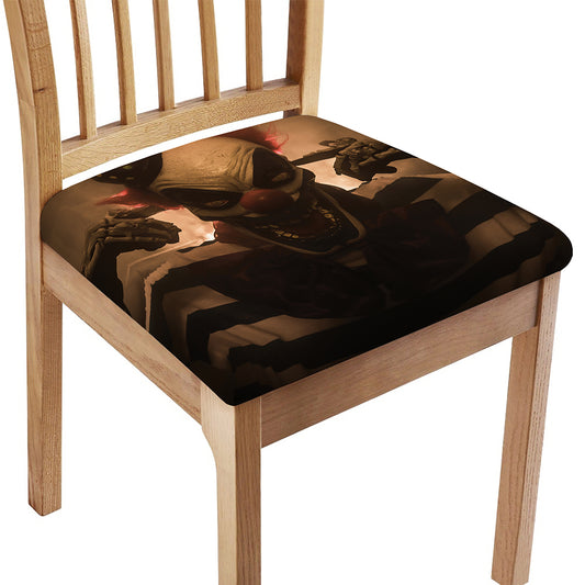 Scary Clown Print Chair Cushion Cover