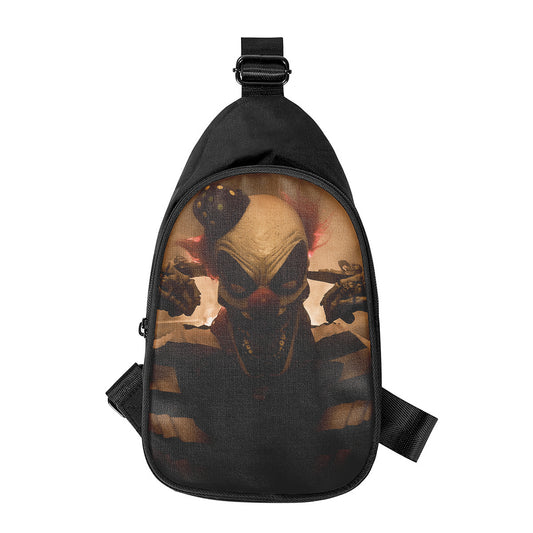 Scary Clown Print Chest Bag