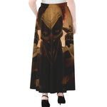 Scary Clown Print Chiffon Maxi Skirt