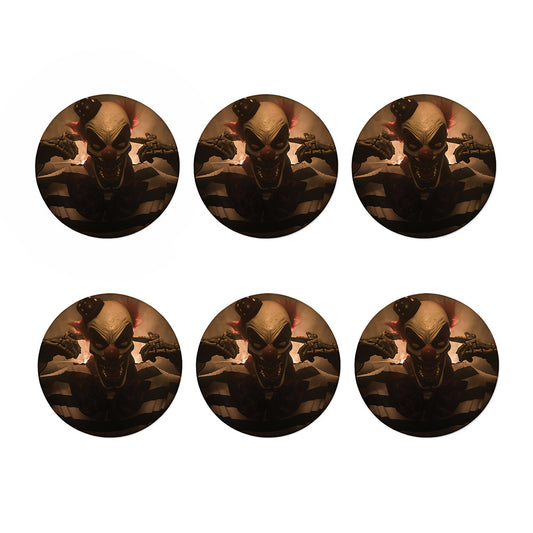 Scary Clown Print Coaster Set