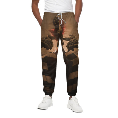 Scary Clown Print Cotton Pants