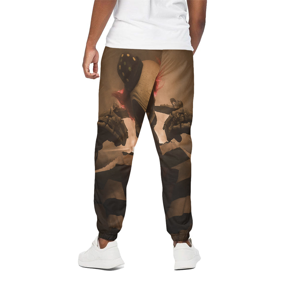 Scary Clown Print Cotton Pants