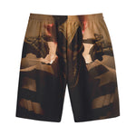 Scary Clown Print Cotton Shorts