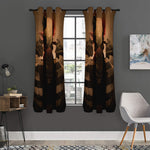 Scary Clown Print Curtain