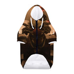 Scary Clown Print Dog Zip Up Hoodie