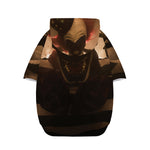 Scary Clown Print Dog Zip Up Hoodie